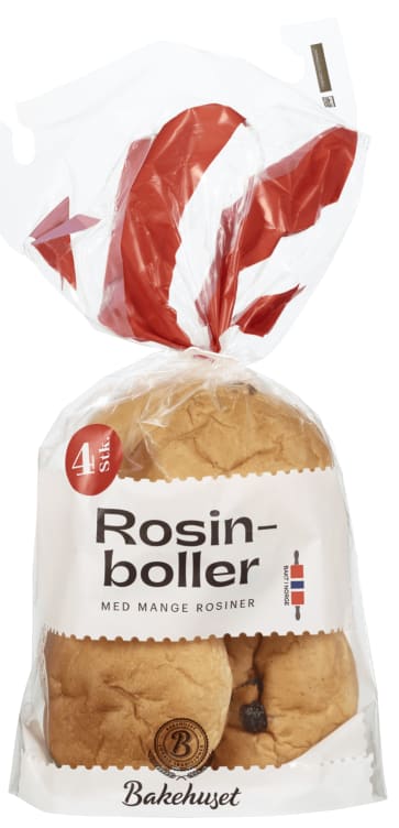 Bilde av Rosinboller 4stk Bakehuset