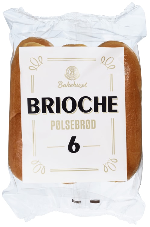 Pølsebrød Brioche 6stk 300g Bakehuset