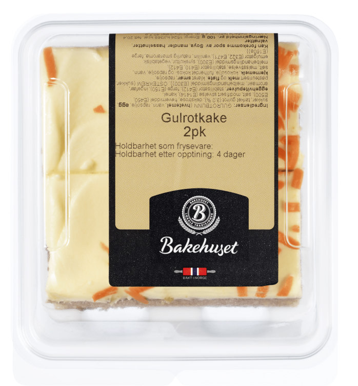 Gulrotkake 2pk 220g Bakehuset