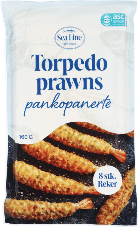 Torpedo Prawns 160g Sea Line