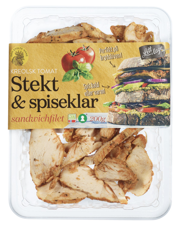 Kyllingfilet Sanwich Kreolsk Stekt 200g Dsh