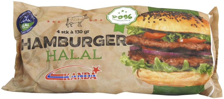 Bilde av Hamburger Halal 4x130g Kanda