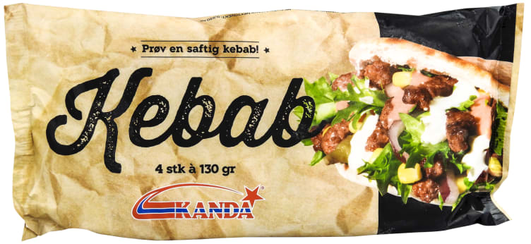 Kebab Porsjon 4x130g Kanda
