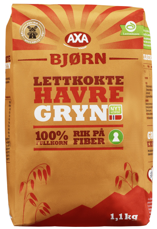 Havregryn Lettkokte 1,1kg Bjørn