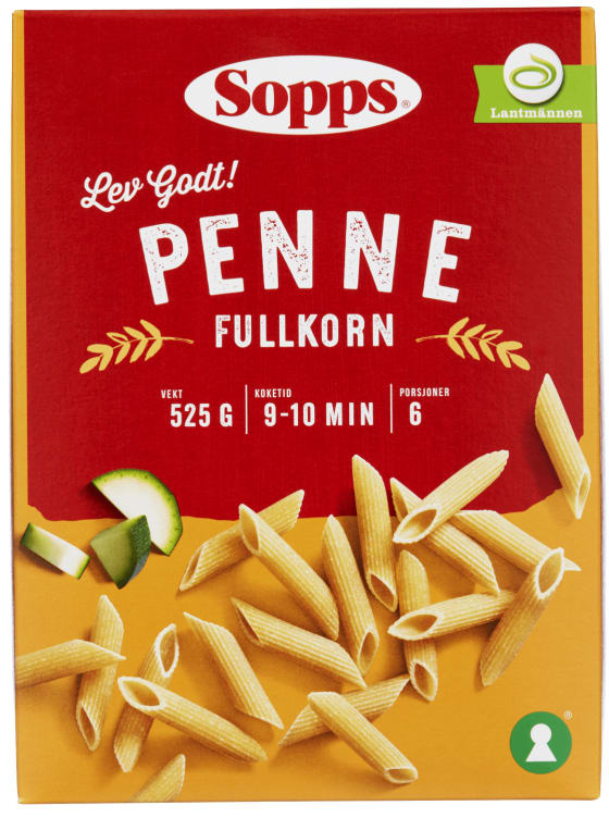 Penne Fullkorn 525g Sopps