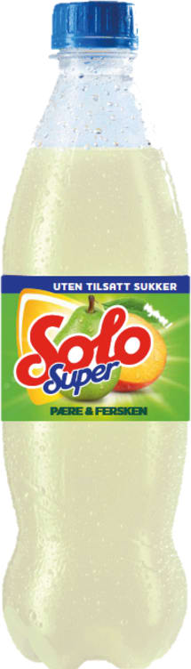 Solo Super Pære&Fersken 0,5l flaske