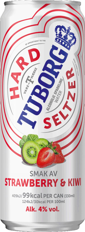 Tuborg Hard Seltzer Strawb/Kiwi 0,33l boks