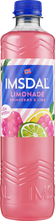 Imsdal Limonade Bringebær&Lime 0,5l flaske