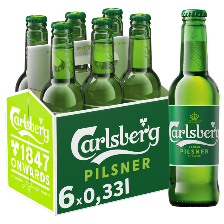Carlsberg Pilsner 0,33lx6 flaske