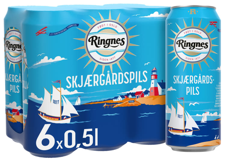 Skjærgårdspils 0,5lx6 boks Ringnes