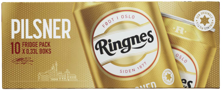 Ringnes Pilsner 0,33lx10 boks