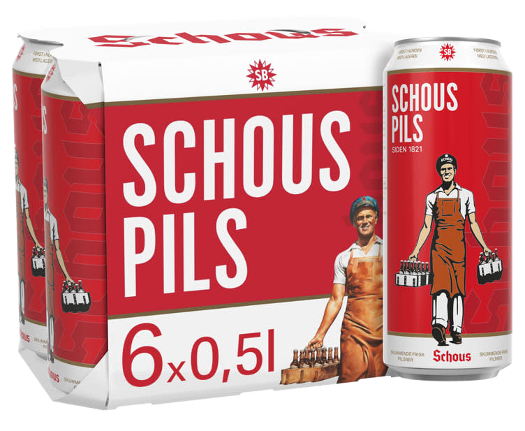 Schous Pilsner 0,5lx6 boks