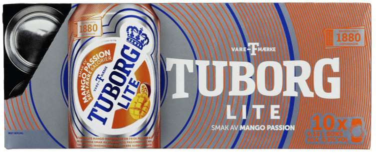 Tuborg Lite Mango Passion 0,33lx10 boks