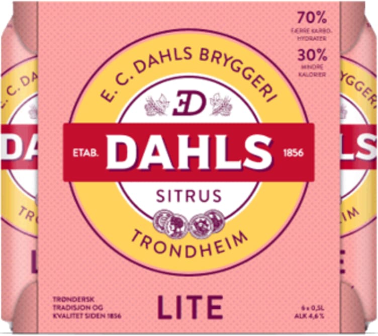 Dahls Lite Sitrus 0,5lx6 boks