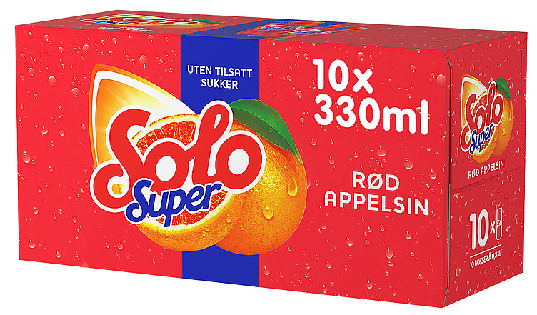 Solo Super Rød Appelsin 10x0,33l boks