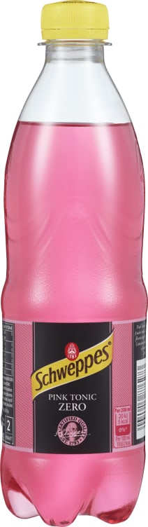 Pink Tonic Zero 0,5l flaske Schweppes