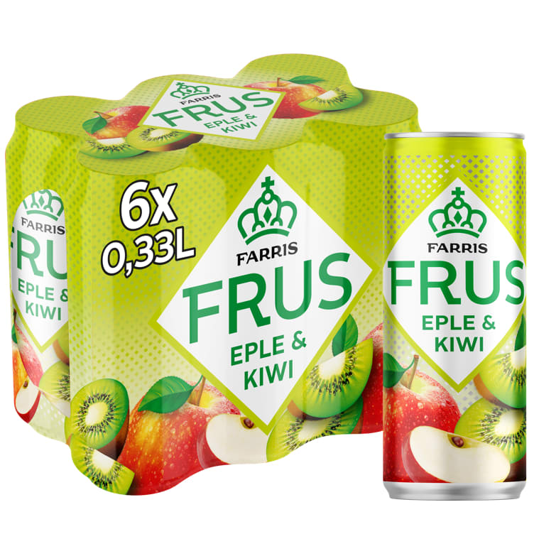 Frus Eple/Kiwi 0,33lx6 boks Sleek