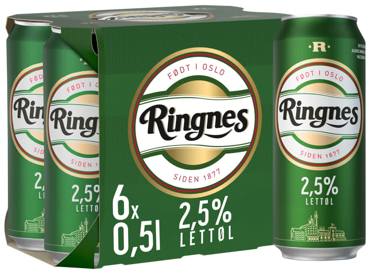 Ringnes Lettøl 0,5lx6 boks