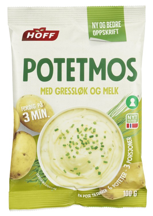 Potetmos m/Gressløk& Melk 100g Hoff