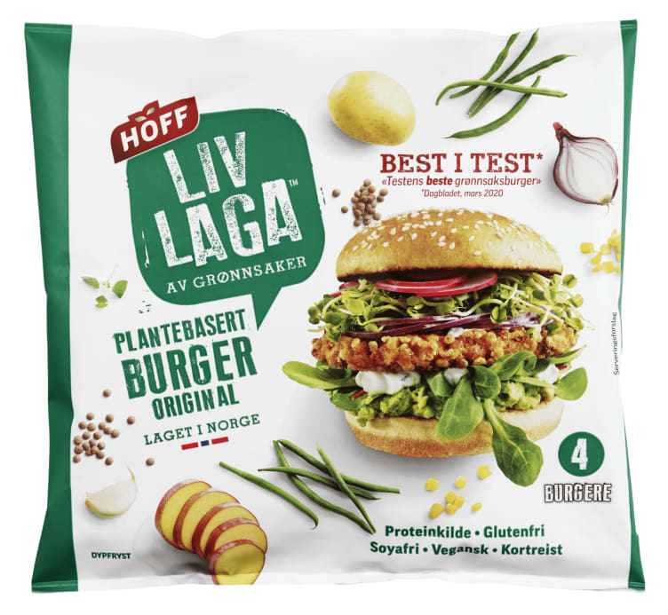 Grønnsaksburger Liv Laga 500g Hoff