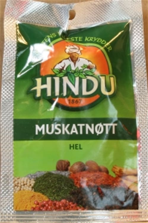 Muskatnøtt hel 14g Pos