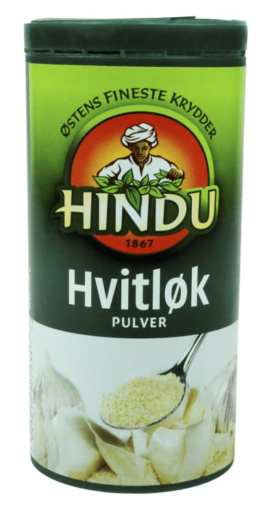 Hvitløkspulver 106g boks Hindu