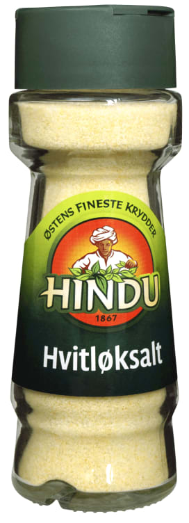 Hvitløkssalt 78g glass Hindu