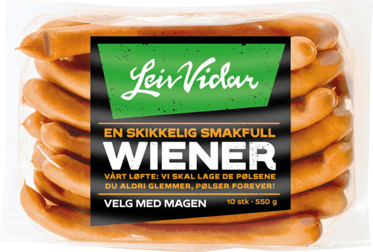 Leiv Vidar Wienerpølser 10stk 550g