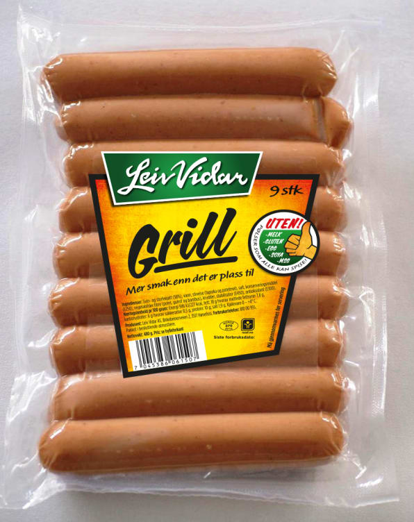 Grillpølser 495g Leiv Vidar