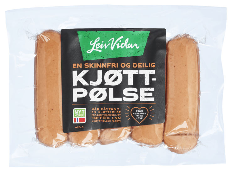Kjøttpølse Skinnfri 425g Leiv Vidar
