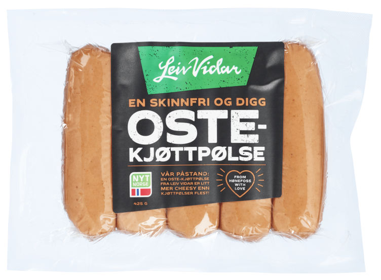 Product Image for Kjøttpølse Ost Skinnfri 425g Leiv Vidar