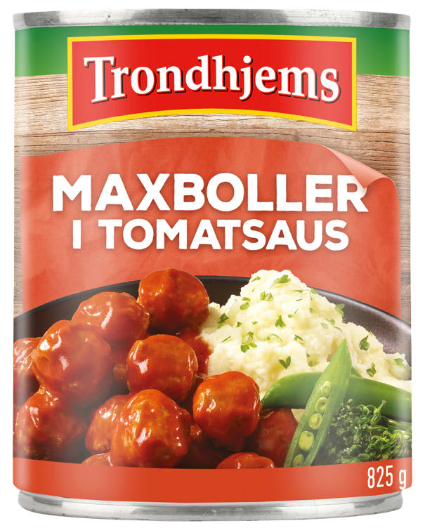 Trondhjems Maxboller i Tomatsaus 825g