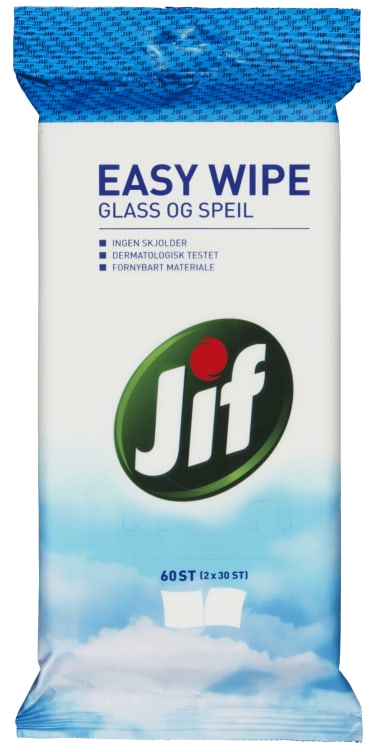 Jif Easy Wipe glass og Speil 60stk
