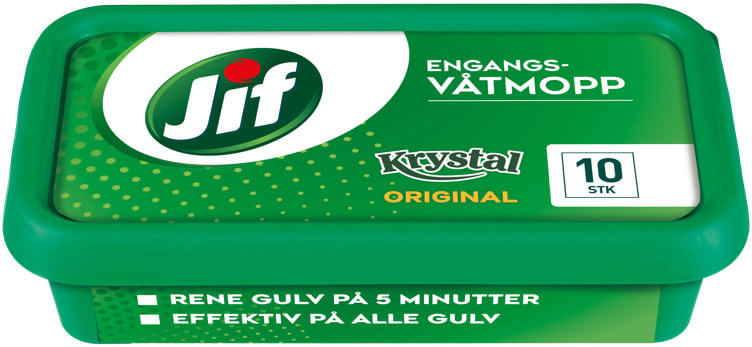 Jif Engangsvåtmopp Krystal Original 10stk