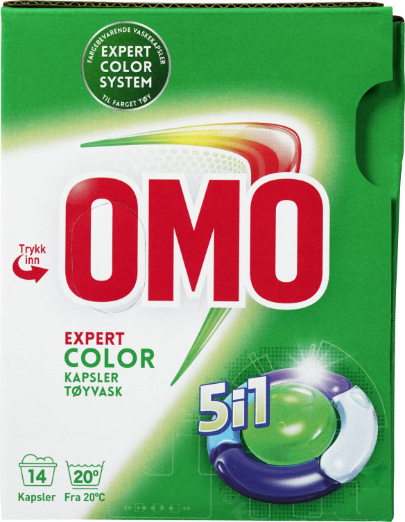 Product Image for Omo Expert Color Vaskekapsler 5i1 14stk