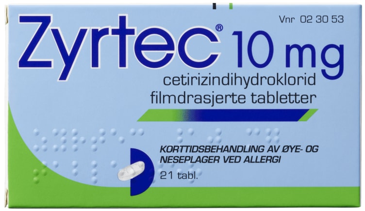 Zyrtec Allergitabletter 21stk 10mg