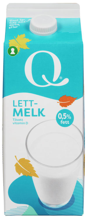 Lettmelk 0,5% 1,75l Q