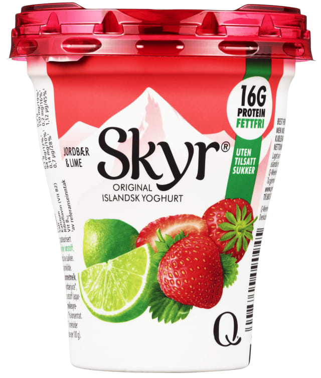 Skyr Jordbær&Lime 160g Q