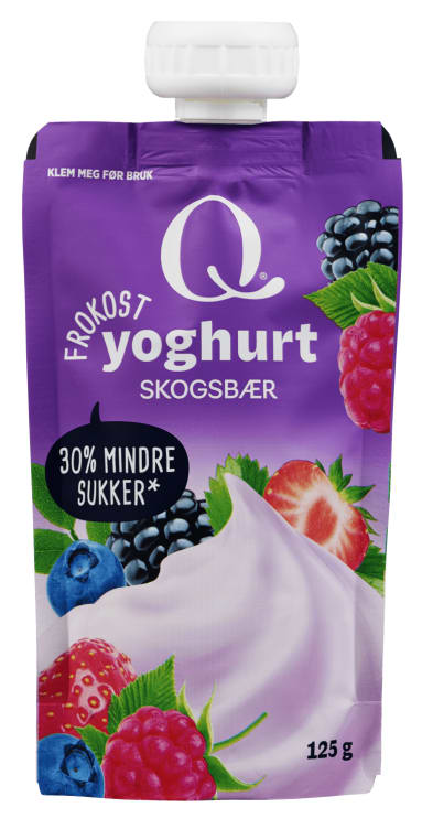 Frokostyoghurt Skogsbær 125g pose Q