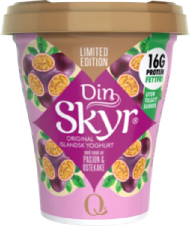 Din Skyr Pasjonsfrukt&Ostekake 160g Q