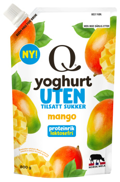 Yoghurt Mango u/sukker 800g Q