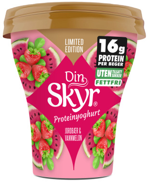 Din Skyr Jordbær&vannmelon 160g Q