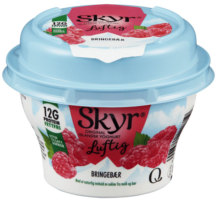 Skyr Luftig Bringebær 130g Q