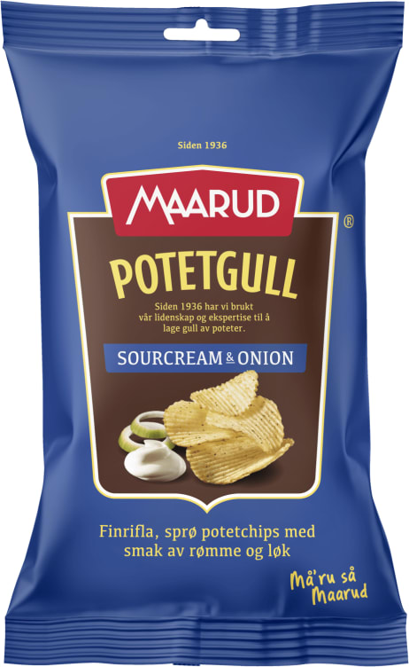 Potetgull Sour Cream&Onion 40g Maarud