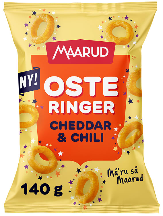 Osteringer Cheddar&Chili 140g Maarud