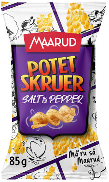 Potetskruer Salt&Pepper 85g Maarud