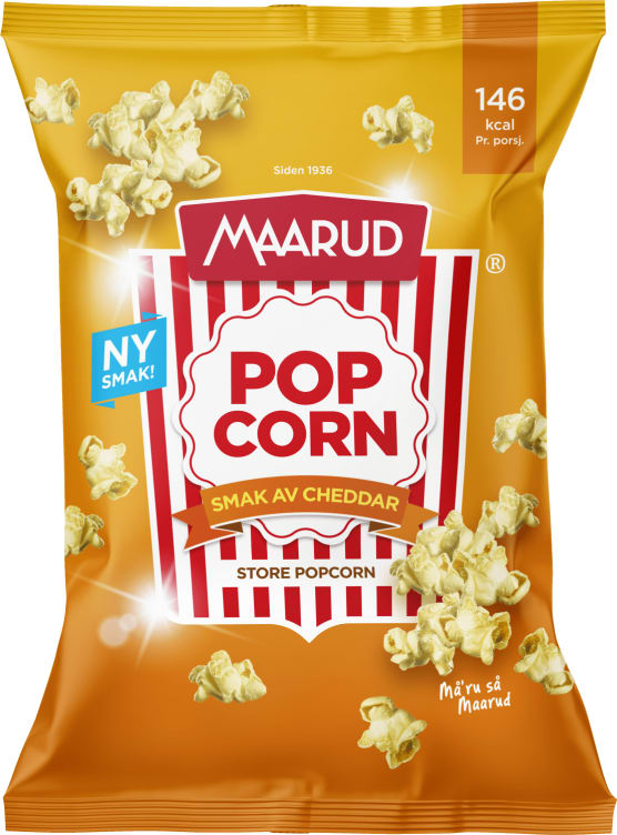 Popcorn Poppet Cheddar 75g Maarud