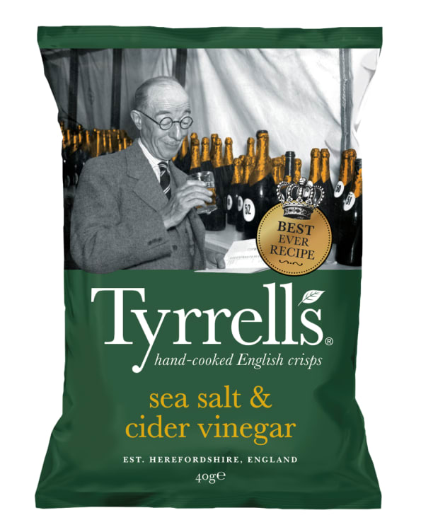 Tyrrells Chips Havsalt&Cider Vinegar 40g