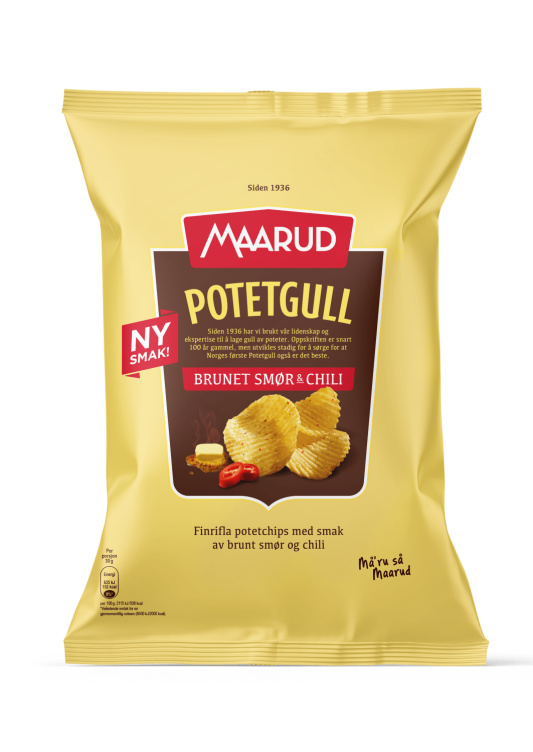 Potetgull Brunet Smør&Chili 200g Maarud