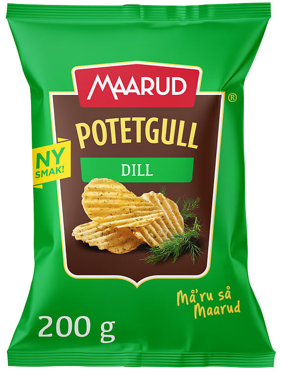 Potetgull Dill Grovrifla 200g